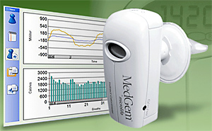 Nutrition in Motion uses the Microlife MedGem indirect calorimeter and Analyzer software